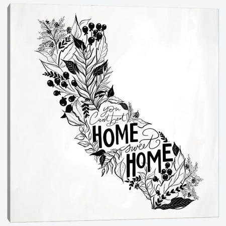 Home Sweet Home - California B&W Canvas Print #LLV94} by Lily & Val Canvas Art