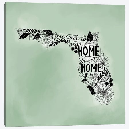 Home Sweet Home - Florida - Color Canvas Print #LLV95} by Lily & Val Canvas Art