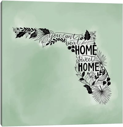 Home Sweet Home - Florida - Color Canvas Art Print - Lily & Val