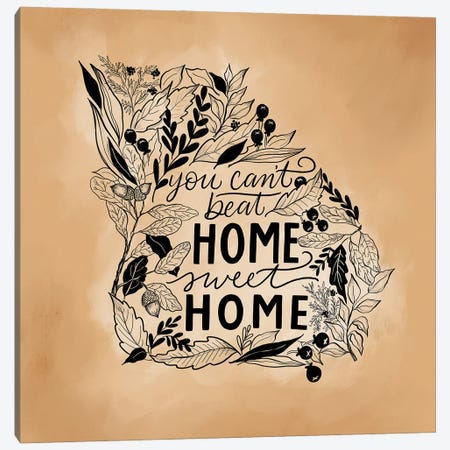 Home Sweet Home - Georgia - Color Canvas Print #LLV97} by Lily & Val Canvas Wall Art