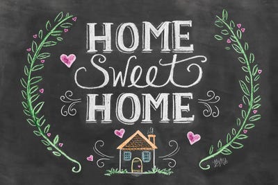 Home Sweet Home Floral by Lily & Val framed wall art