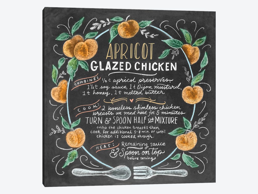 Apricot Glazed Chicken Recipe by Lily & Val 1-piece Art Print