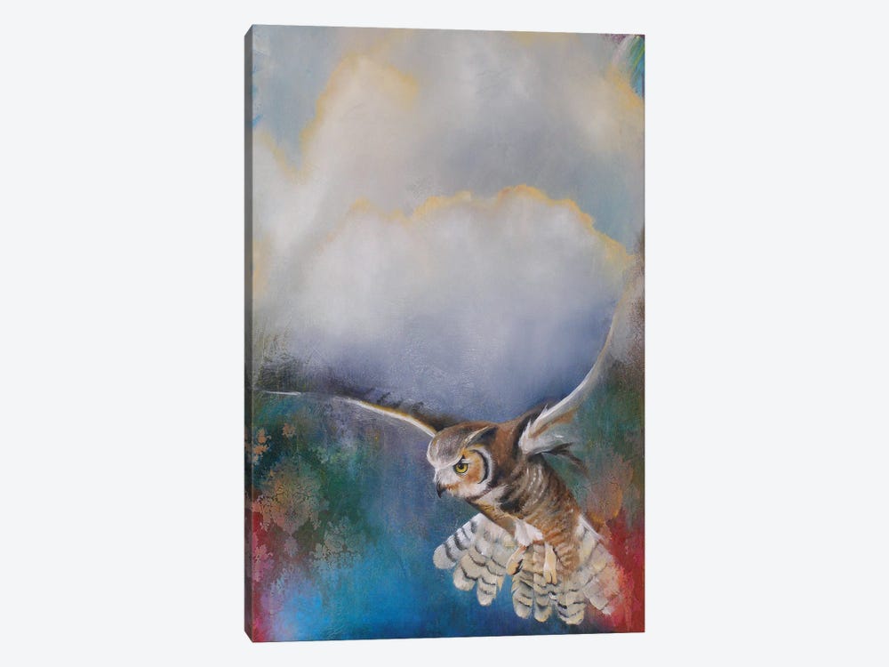 Owl Flying by Lisa Lamoreaux 1-piece Art Print
