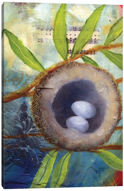 Hummingbird Nest Canvas Art Print - Lisa Lamoreaux