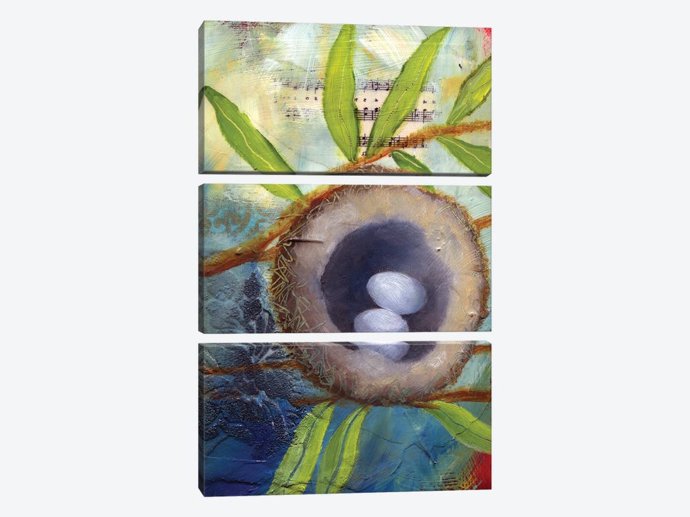 Hummingbird Nest by Lisa Lamoreaux 3-piece Canvas Art