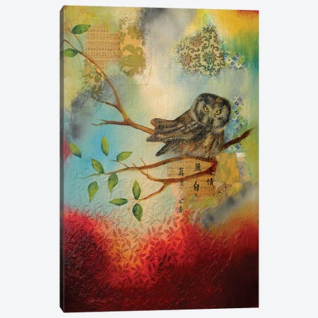 Owl Home Canvas Print #LLX19} by Lisa Lamoreaux Art Print