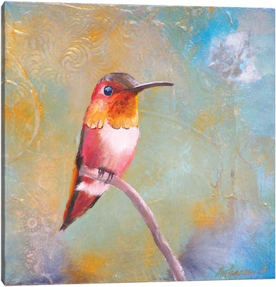 Hummingbird Perch Canvas Art Print - Lisa Lamoreaux