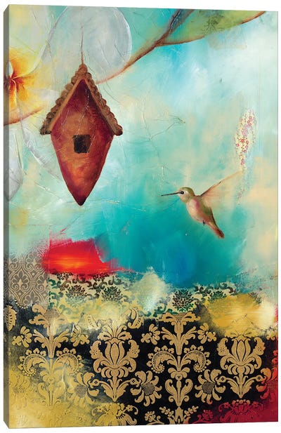 Hummingbird House Canvas Art Print - Lisa Lamoreaux