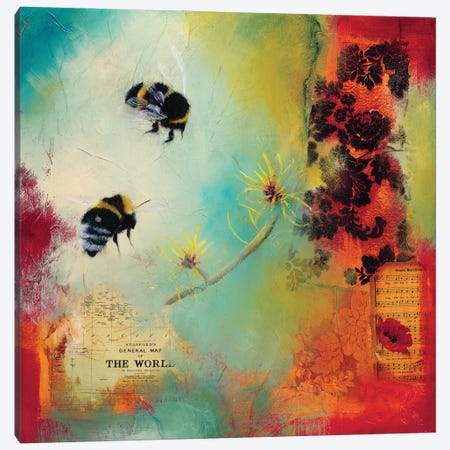 World Bee I Canvas Print #LLX6} by Lisa Lamoreaux Canvas Art Print