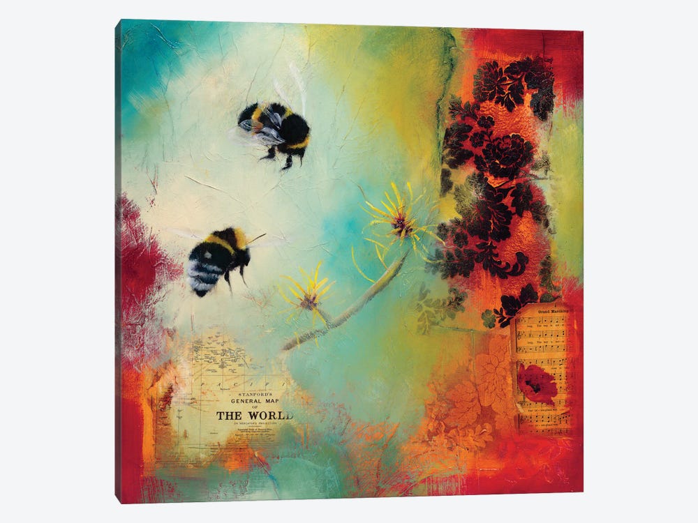 World Bee I by Lisa Lamoreaux 1-piece Canvas Art