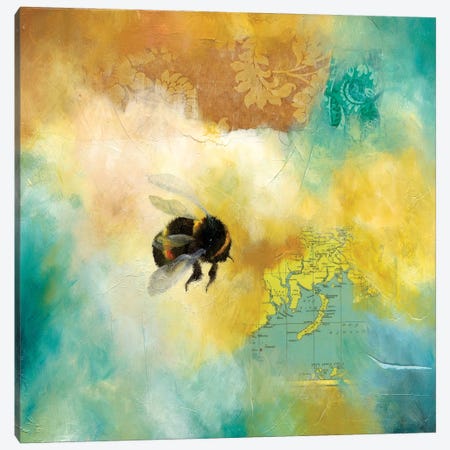 World Bee II Canvas Print #LLX8} by Lisa Lamoreaux Canvas Wall Art