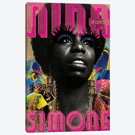 Nina Simone En Concert Canvas Print #LLZ30} by Lolita Lorenzo Canvas Print