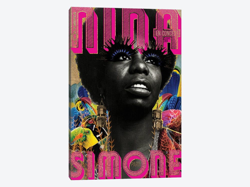 Nina Simone En Concert by Lolita Lorenzo 1-piece Canvas Art Print