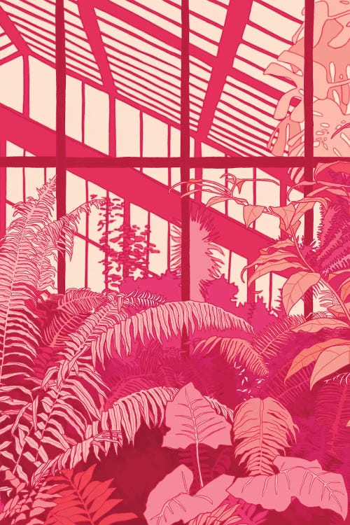 The Pink Greenhouse by Lucy Michelle wall art