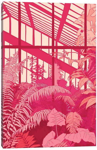 The Pink Greenhouse Canvas Art Print - Lucy Michelle
