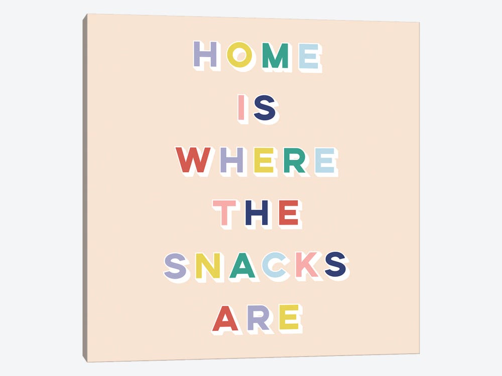 Home Is Where The Snacks Are by Lucy Michelle 1-piece Canvas Artwork