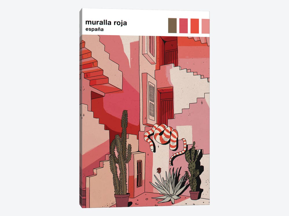 La Muralla Roja by Lucy Michelle 1-piece Canvas Art Print