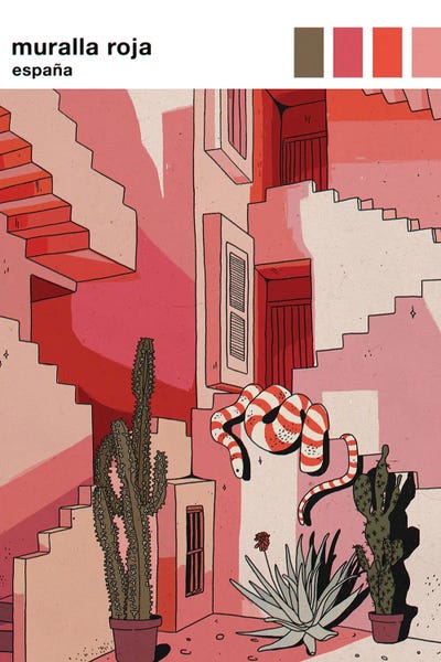 Staircases: La Muralla Roja by Lucy Michelle