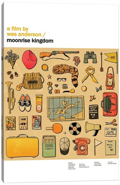 Moonrise Kingdom Wes Anderson Canvas Art Print - Comedy Movie Art