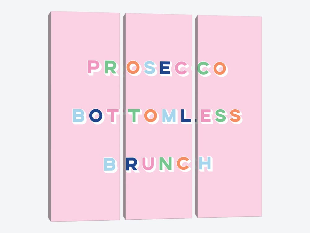 Prosecco Bottomless Brunch by Lucy Michelle 3-piece Canvas Art