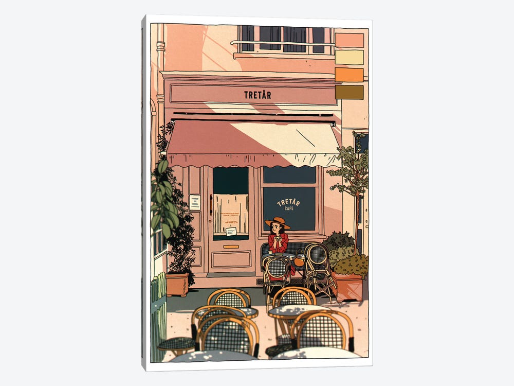 Tretar Second Coffee Refill by Lucy Michelle 1-piece Canvas Art Print