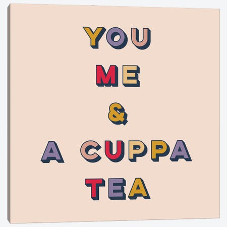 You, Me And A Cuppa Tea Canvas Print #LMH35} by Lucy Michelle Canvas Art Print