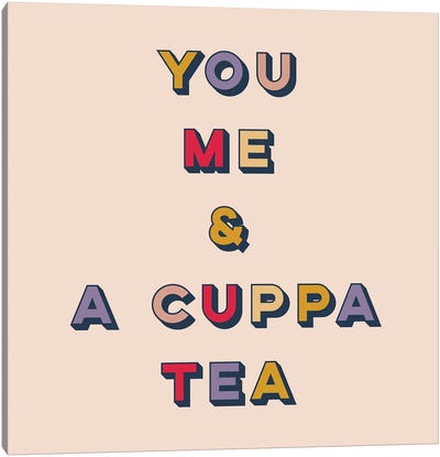 You, Me And A Cuppa Tea Canvas Art Print - Lucy Michelle