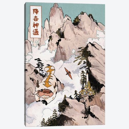 Appa In The Mountains - Avatar : The Last Airbender Canvas Print #LMH7} by Lucy Michelle Canvas Print