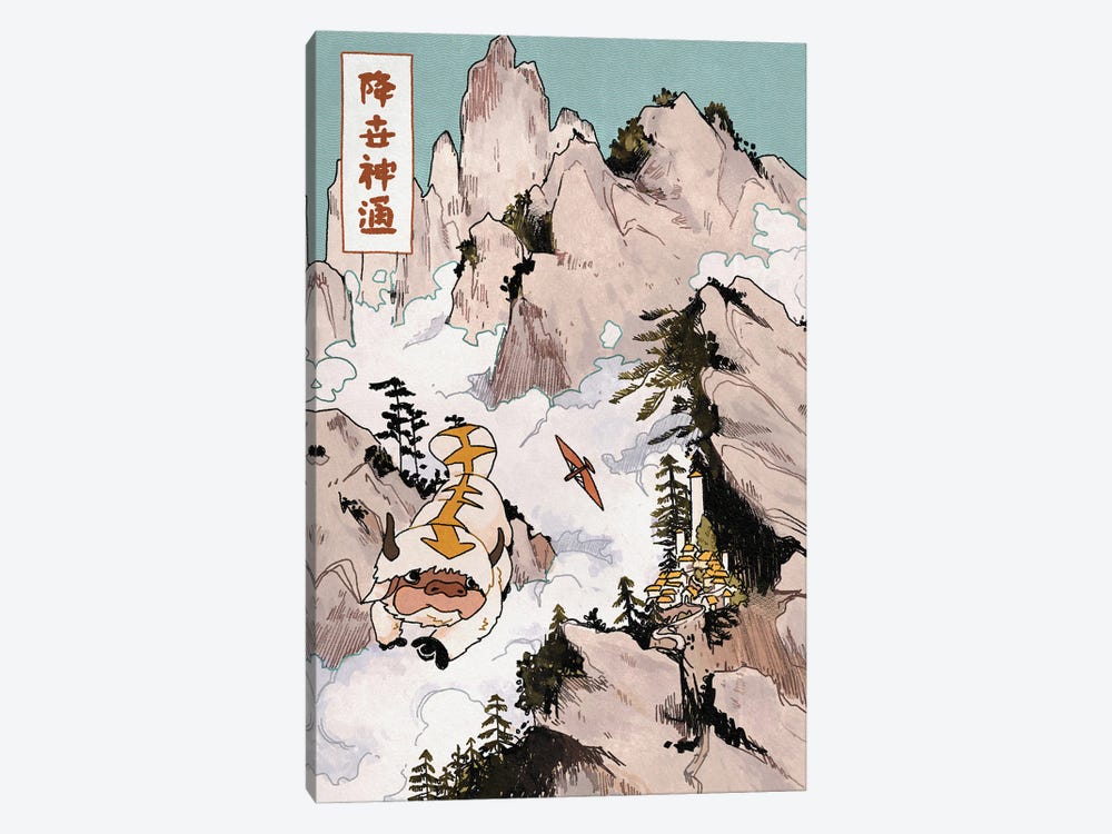 Appa In The Mountains - Avatar : The Last Airbender by Lucy Michelle 1-piece Canvas Artwork