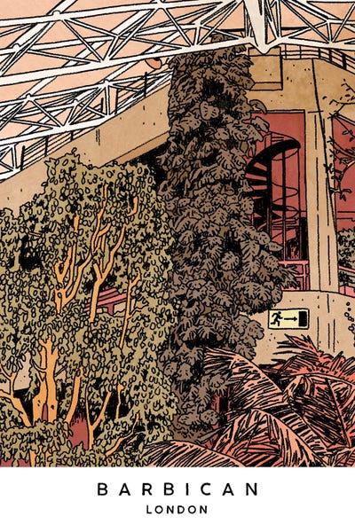 The Barbican Conservatory, London by Lucy Michelle canvas print