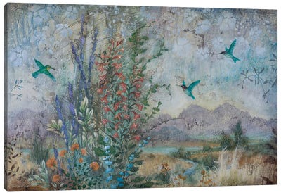 Dance of the Hummingbirds Canvas Art Print - Lisa Marie Kindley
