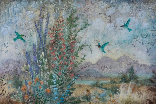 Tranquil Gardens: Dance of the Hummingbirds by Lisa Marie Kindley