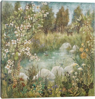 Enchanted Pond Canvas Art Print - Tranquil Gardens