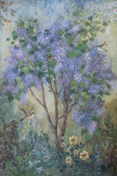 Vintage & Retro Bedroom: Fresh Lilacs by Lisa Marie Kindley