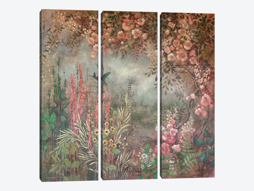 Lush Roses by Lisa Marie Kindley 3-piece Canvas Wall Art