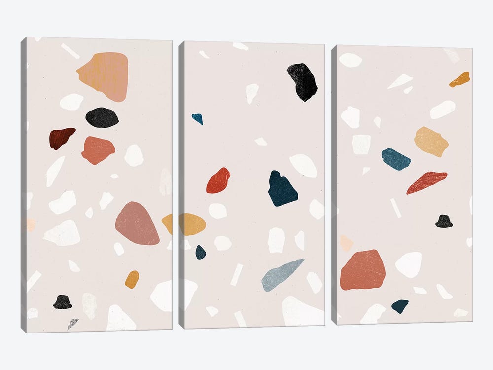 Painted Terrazzo IV by LEEMO 3-piece Canvas Print