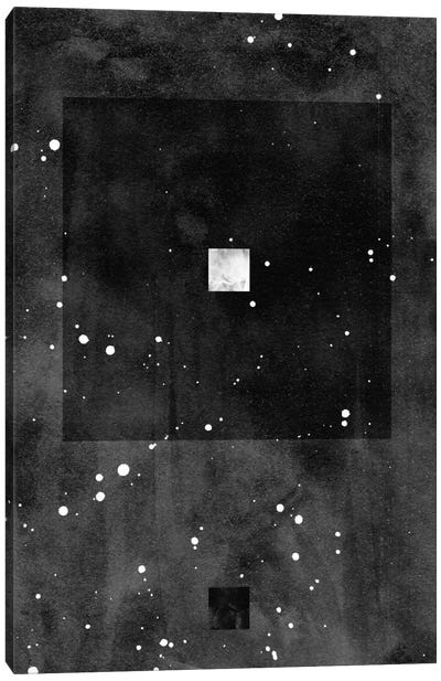 Geometry IV Canvas Art Print - Black & White Abstract Art