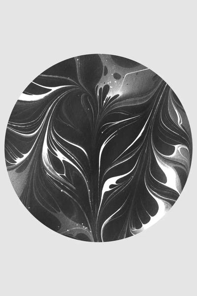 Black & White Minimalist Décor: Marbling V by LEEMO