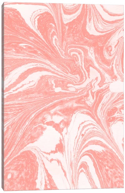 Marbling X Canvas Art Print - Marble & Blush