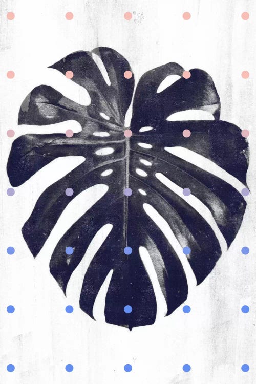 Monstera & Dots by LEEMO wall art