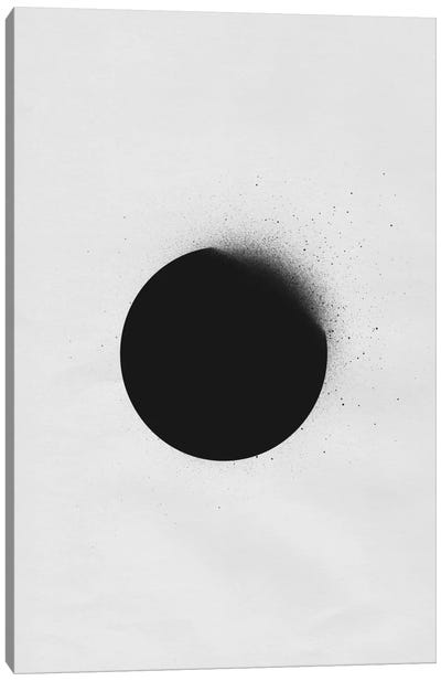 Black I Canvas Art Print - Minimalist Graphic Art