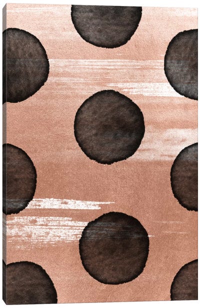 Rose Gold II Canvas Art Print - Polka Dot Patterns