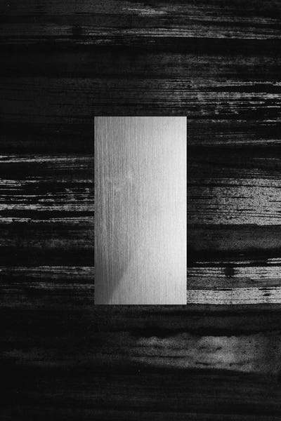 Large Minimalist Art - Canvas Prints: Silver by LEEMO