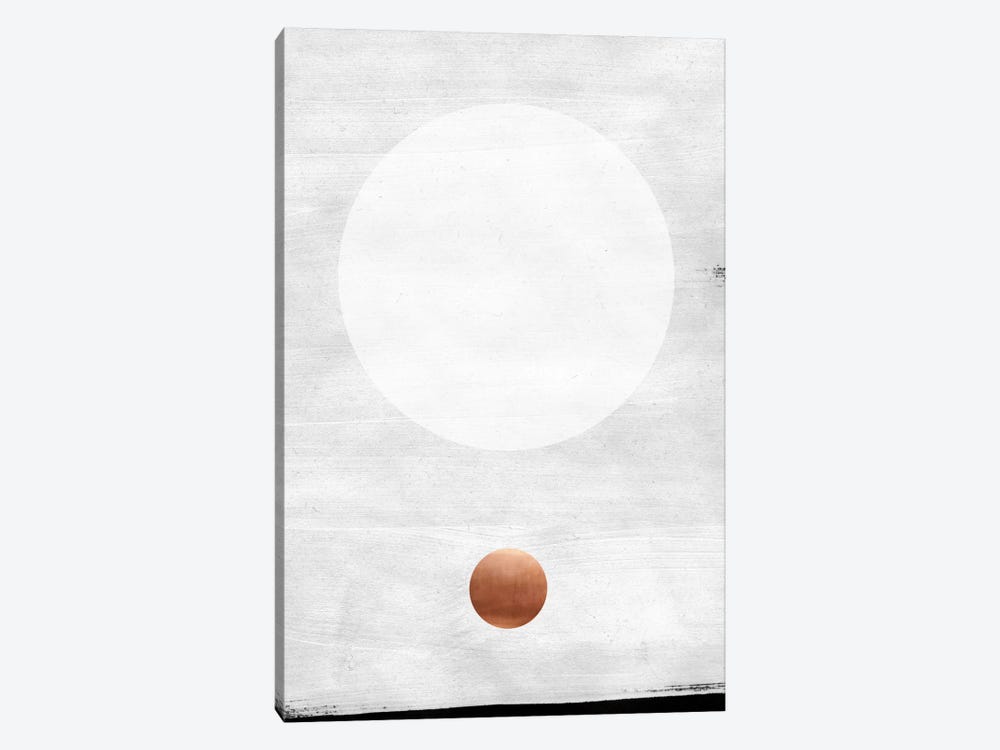 White & Copper by LEEMO 1-piece Canvas Art Print