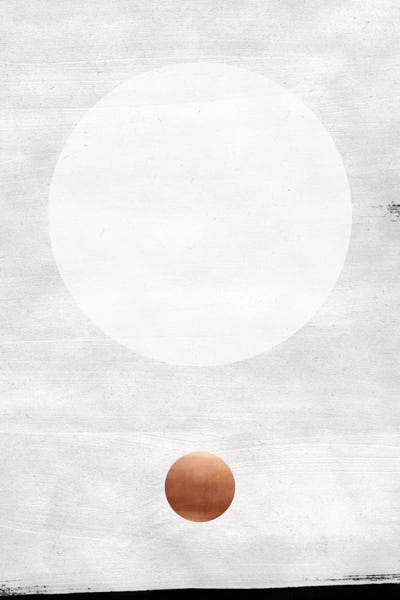 Large Minimalist Art - Canvas Prints: White & Copper by LEEMO