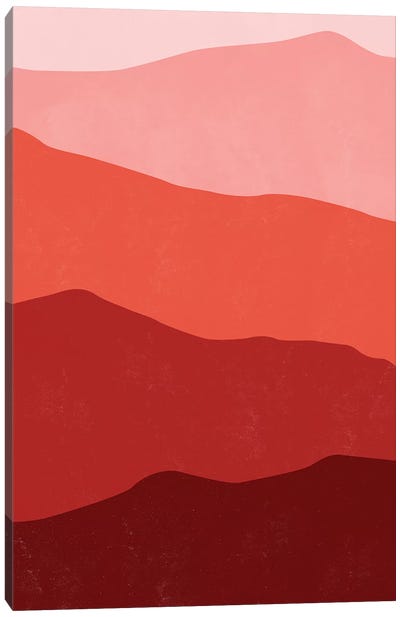 700nm Canvas Art Print - Red Abstract Art