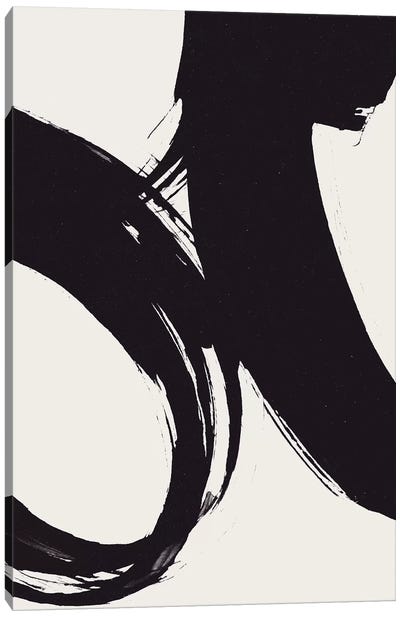 Dune Canvas Art Print - Black & White Abstract Art