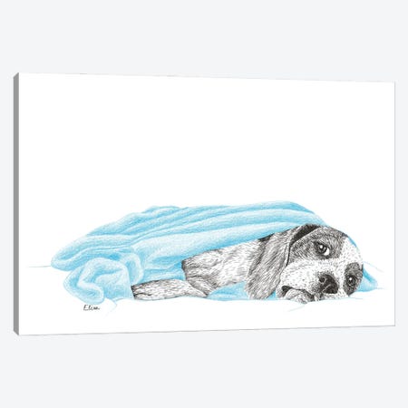 Sick Dog Canvas Print #LMS33} by Elisa Lemmens Canvas Print
