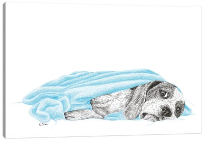 Sick Dog Canvas Art Print - Elisa Lemmens