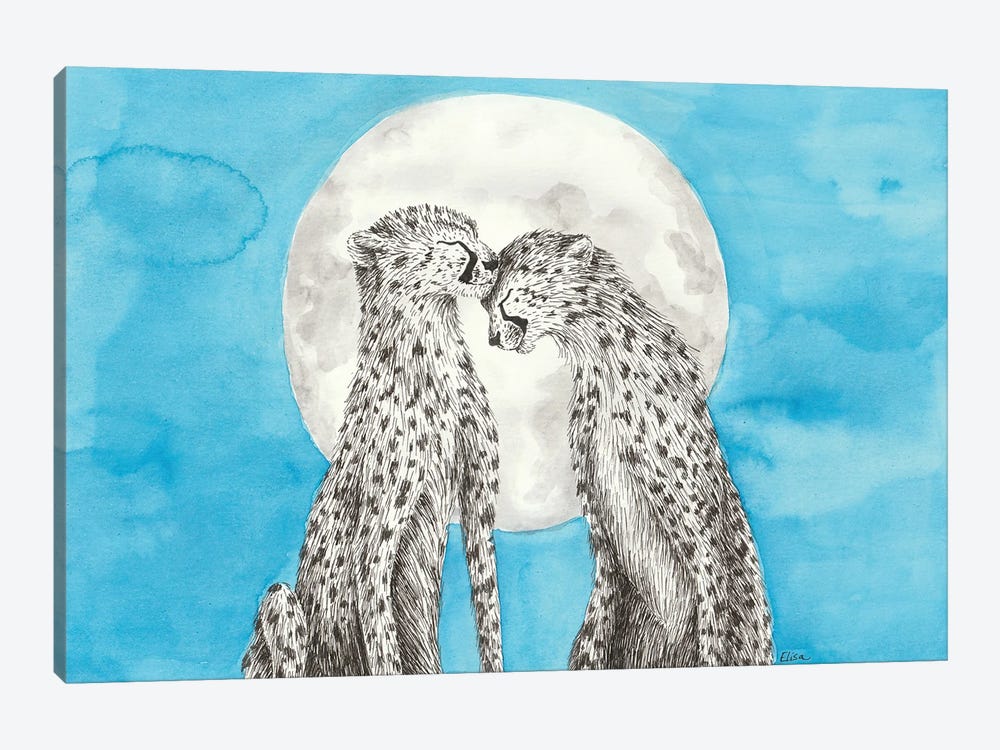 Cheetahs In Love by Elisa Lemmens 1-piece Canvas Artwork
